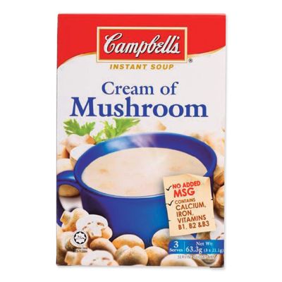 แคมเบลล์ ครีมเห็ดกึ่งสำเร็จรูป 66 กรัม x 2 ซอง/Campbells Instant Mushroom Cream 66g x 2 Sachets