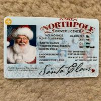 【LZ】■△  Card Santa Claus Flying Licence Christmas Eve Driving Licence Christmas Gift For Children Kids Christmas Decoration 2023