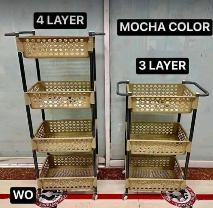 BASKET WAGON WITH WHEELS 3 LAYER Lazada PH