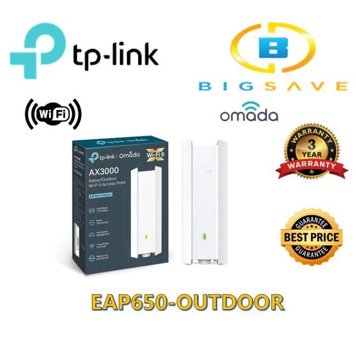 TP-LINK EAP650-OUTDOOR AX3000 INDOOR/OUTDOOR WIFI 6 ACCESS POINT | Lazada