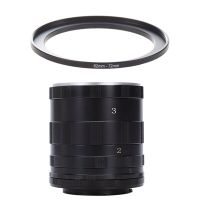 【COOL】 Aflatoon Electronics 62มม.-72มม. เลนส์กรอง Step Up Ring Adapter สีดำและ3ขั้นตอน Macro Extension Ring สำหรับ DSLR SLR Uk