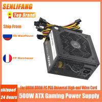 ATX 24Pin 12โวลต์ PSU กับ12เซนติเมตรคู่ Balling พัดลม PSU SLF500สำหรับ PC 500วัตต์600วัตต์800วัตต์เสียงต่ำ SLF 500วัตต์เล่นเกมคอมพิวเตอร์แหล่งจ่ายไฟ