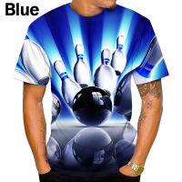 New Fashion Bowling 3D Print Men Women Casual T Shirt Summer Round Neck Short Sleeve Funny T-Shirt