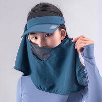 ROCKBROS Sun หมวกหมวกมัลติฟังก์ชั่นแบบถอดได้ Breathable Facecover ฤดูร้อนครีมกันแดดวิ่งหมวกตกปลา Cap