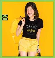 Beesyเสื้อคอกลมชาย หญิง   รุ่น  Free way สีดำ