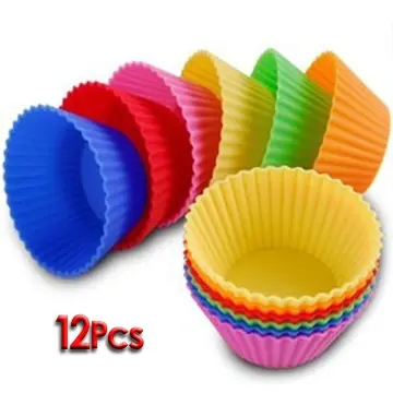  Silicone Baking Cups Cupcake Liners - 24Pcs Reusable Silicone  Molds Including Round, Rectanguar, Square, Flower BPA Free Food Grade  Silicone: Home & Kitchen