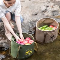 Outdoor Foldable Water Bucket for Camping Fishing Hiking Storage Bucket Washing Dishes Clothes Taking Quick Shower Camping Tool