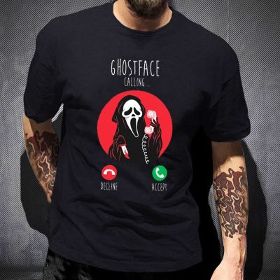 Ghostface Calling Shirt | Horror Movie Clothes | Punk Gothic Clothes | Gothic Clothes Men - lor-made T-shirts XS-6XL