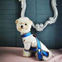 Original Handmade Pet Sailor Uniform Prince Full Dress Mens Halloween Teddy Bichon Schnauzer Ragdoll Cat Dog Clothes Customized Dresses