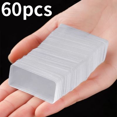 ✻◙☁ 60Pcs Double Sided Stickers Tape Reusable Nano PVC Tape Waterproof Wall Sticker Traceless Self Adhesive Transparent Tape 2x5cm