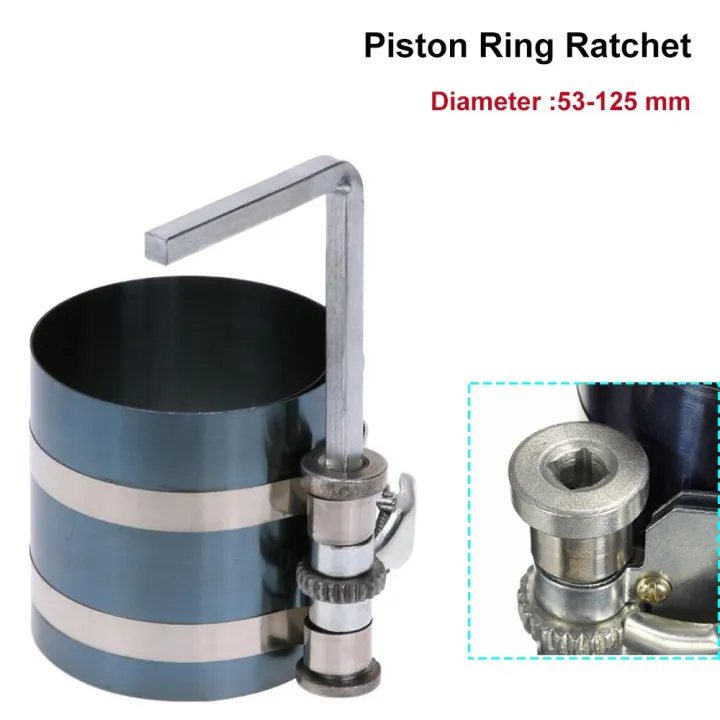 Engine Piston Ring Ratchet Type Compressor Clamp 5m 152mm Diam 75mm