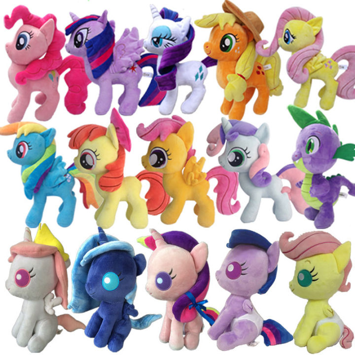 My Little Ponys 1Pcs Nhỏ Của Tôi Ponys Unicorn Twilight Sparkle Rainbow Dash  Fluttershy Spike Thú Nhồi Bông Búp Bê Vải Nhung Tượng Mô Hình Đồ Chơi Búp  Bê Anime 