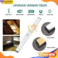 {ItalyNest shop}ไฟไฟ LED กลางคืนไร้สายไฟเซนเซอร์ความเคลื่อนไหวอินฟราเรด PIR สำหรับโต๊ะตู้เสื้อผ้าไฟตั้งโต๊ะอ่านหนังสือโคมไฟอินดักชั่น