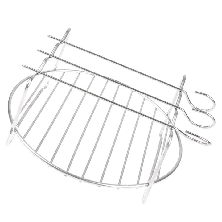 baking-tray-skewers-air-fryer-stainless-steel-holder-bbq-rack-double-deck-home-replacement-barbecue