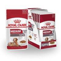 (ลด50%) [ยกกล่อง 10 ซอง] Royal Canin Medium Ageing 10+ สำหรับสุนัขสูงวัย พันธุ์กลาง อายุ 10 ปีขึ้นไป นน.โตเต็มวัย 11-25 กก. เฉพาะวันนี้เท่านั้น !