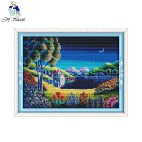 ✔ Joy Sunday Fantastic Scenery Handcraft Stamped Counted Cross kit Needlepiont Chinese Cross Stitch kit embroidery needlework Set