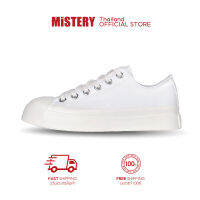 HOT”MISTERY รองเท้านักเรียนผู้หญิง รุ่น CALM LOW TOP สีขาว（MIS-508）