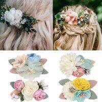 [HOT W] ใหม่คลิปผมดอกไม้เด็ก Headbands สำหรับสาว Boho Hairpins ดอกไม้ Barrettes ผม Bows เจ้าสาวถ่ายภาพอุปกรณ์เสริมผม