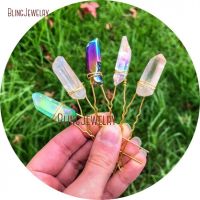 Mix Short Angel Aura Crystal Quartz Hair Pin HJ11484