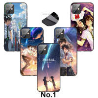 Casing หรับ iPhone 14 13 11 Pro Max 11 Mini 8+ 8 Plus G100 your name Anime Pattern Phone เคสโทรศัพท์ อ่อนนุ่ม TPU Shockproof Black ปก