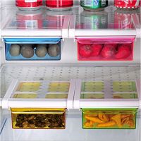 【CC】 Organizer Adjustable Refrigerator Storage Rack Fridge Freezer Shelf Holder Pull-out Drawer Organiser Saver