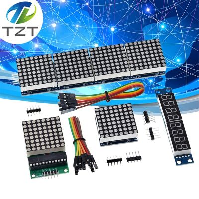 MAX7219 Dot Matrix Module Microcontroller Module Control Module Display Module 4 In One Display With 5P Line For Arduino Replacement Parts