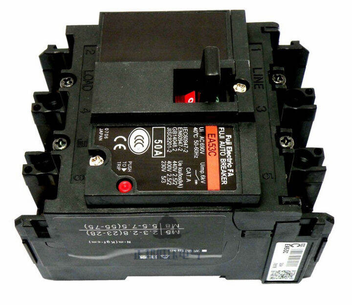 Original Fuji molded case circuit breaker air switch EA53C 3P 10A 20A