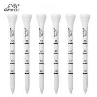 ☢☢✁ 50 Pieces Bamboo Golf Degree Scale Tees 83mm Reduce Friction Side Spin Golf Tees White and Black Adjustable Depth