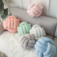 Soft Knot Ball Cushions Bed Stuffed Pillow Home Decor Cushion Ball Plush Throw well-sealed well-padded