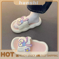 hanshi [2023 new HOT FASHION] lazlook รองเท้าแตะลำลองกันลื่นสำหรับผู้หญิงพื้นนุ่มกันน้ำสำหรับใส่ในบ้านรูปกระต่ายน่ารัก