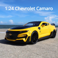 1:24เชฟโรเลต Camaro ล้อแม็กรถสปอร์ตรุ่น D Iecast โลหะยานพาหนะรุ่นจำลองแสงเสียงคอลเลกชันเด็กของเล่นของขวัญ F261