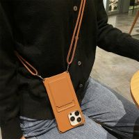 FAXOXA สายคล้องเสื้อสายเดี่ยวแบบครึ่งตัวสำหรับ iPhone 14 Pro Max 13 12,สำหรับ iPhone 11 Crossbody ช่องเสียบบัตร TPU เคสครอบโทรศัพท์กันกระแทก