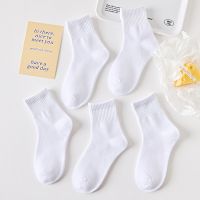Baby White Socks Soft Cotton Breathable Thick Middle Tube Socks For Kids Boy Girl Casual Sprorts Socks