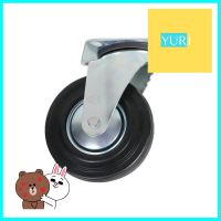 ลูกล้อยาง BK LEON แป้นหมุน สีดำ 5"RUBBER SWIVEL CASTER LEON 5" BLACK **ราคาดีที่สุด**