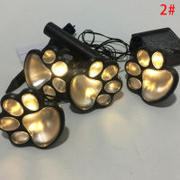 Solar Dog Cat Animal Paw Print Lights LED Garden Path Lawn Yard Decor Lamp Puppy Paw Garden Lights For Pathway