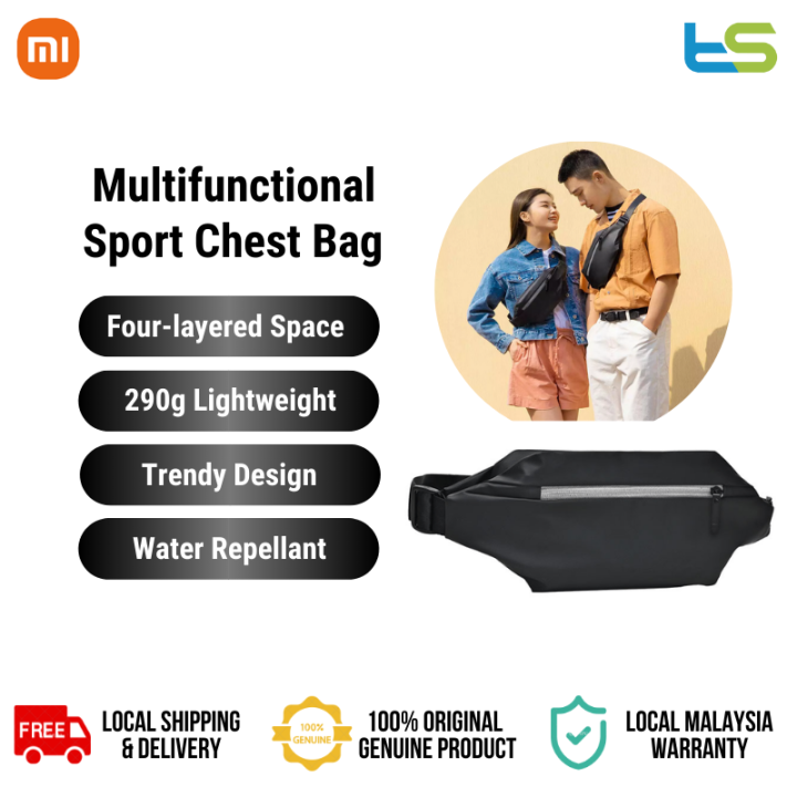 Xiaomi Multifunctional Sports and Leisure Chest Bag Waist Pouch (Black