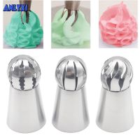 【CC】¤☸  3pcs/set Sphere Icing Piping Nozzles Decorating Pastry Spout for Baking