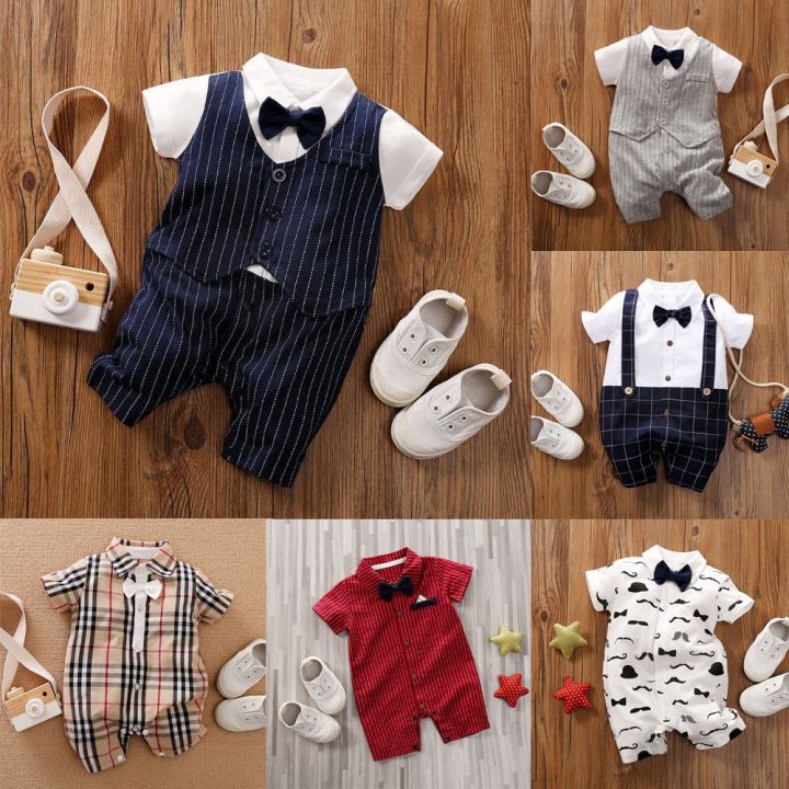 baju-baby-boy-clothes-rompers-newborn-s-clothing-bowtie-style-100-cotton-for-boys-christening-suit