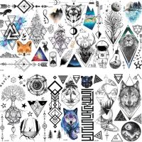 hot！【DT】✾  Wolf Temporary Tattoos Sticker Kids Men Fake Washable Outer Tatoo Paste Show