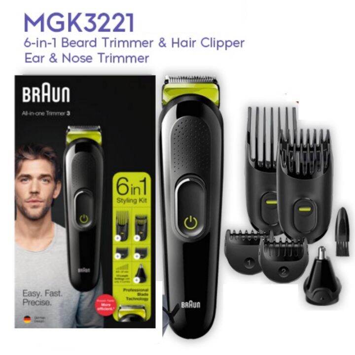 Braun 6in1 Allinone Trimmer 3 MGK3221, Beard Trimmer for Men, Hair