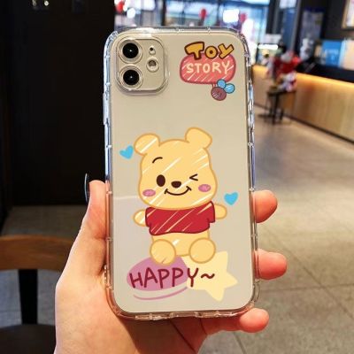 เคสiPhone13promax มีความคิดสร้างสรรค์ สไตล์เกาหลี ของแท้ เคสป้องกันโทรศัพท์มือถือใส แบบนิ่ม ลายการ์ตูนหมีพูห์ สําหรับ เคสไอโฟน11 โทรศัพท์ ip i 6s 7 8 plus 11 เคสไอโฟน 13 เคสไอโฟน 14 เคสไอโฟน 12 pro max mini เคสไอโฟน7พลัส xs XR iPhone case เคสโทรศัพท์