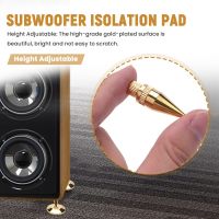 8 Pairs Copper Speaker Spike Isolation Stand with Base Pad Feet Mat for Speaker, Amplifier, DVD Player, Recorder