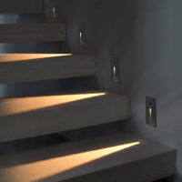 Motion Sensor 3W Recessed Led Stair Lightindoor Outdoorcorner Wall Lights Stairs Step Stairway Hallway Lamp IP65 ROHS