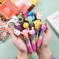 30Pcs/Lot Kawaii Mini Four-Color Ballpoint Pen Cute Cartoon 4 Color Retractable Rollerball Pen Student School Gift Stationery Pens