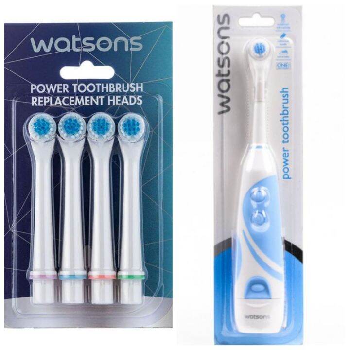 Watsons Power Toothbrush Battery Operated And Refill Set 2AA Battery