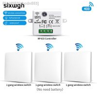 【YD】 SIXWGH 433mhz Improvement Self-Power Controller Push Wall Set