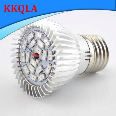 QKKQLA 18 LED Full Spectrum Grow Light Bulbs Red Blue UV IR Growing Lamp for Plants Flowers Vegetables 8W E27 Indoor Lighting