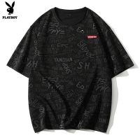 ❍❡™ Playboy เสื้อยืดคอกลม แขนสั้น พิมพ์ลาย สไตล์ใหม่ เหมาะกับฤดูร้อน สําหรับเด็กผู้ชาย