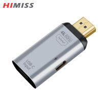 HIMISS 3C 4K 60Hz Hd Type-C ตัวเมียเป็น Dp/hdmi-Compatib/ อะแดปเตอร์ตัวผู้ Mini DP ตัวแปลงวิดีโอ Uhd ใช้ได้กับเมาส์ Mac Windows