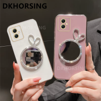 DKHORSING เคสใหม่ Samsung Galaxy A05 M34 A05S 5G S23 FE กระจกกระต่ายการแต่งหน้าซิลิโคนชุบทองอ่อนนุ่มเคสโทรศัพท์ปกป้องเลนส์ A05s ซัมซุง SAMSUNGA05เคสโทรศัพท์มือถือ